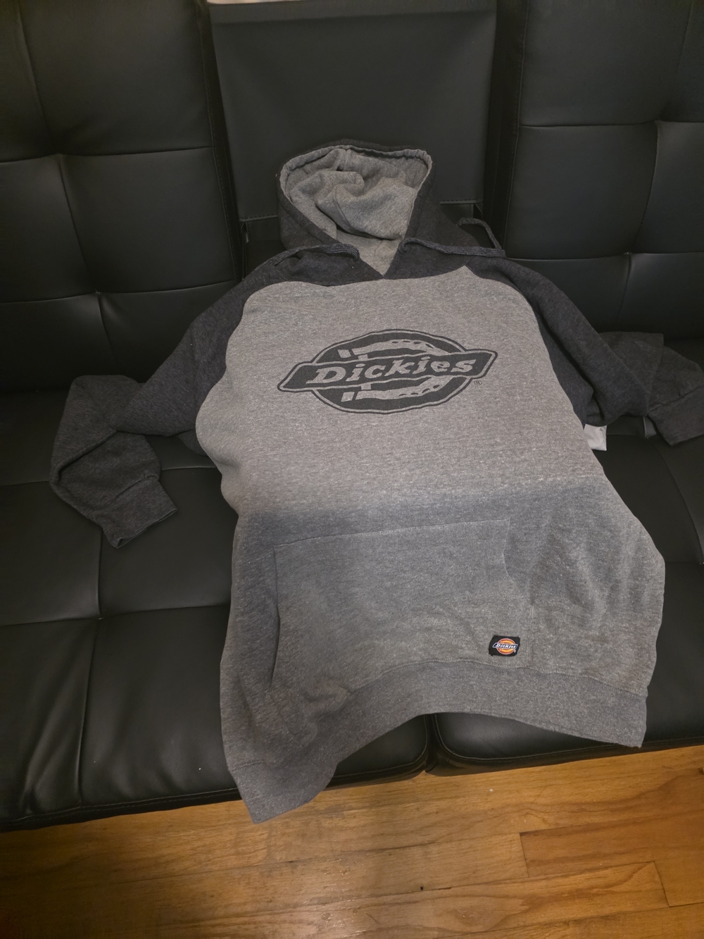 Dickies Men's Gray Hooded Sweatshirt - Two-Tone Pullover